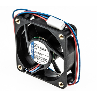 ebm-papst 500 F Series Axial Fan, 24 V dc, DC Operation, 20m³/h, 900mW, 50 x 50 x 15mm