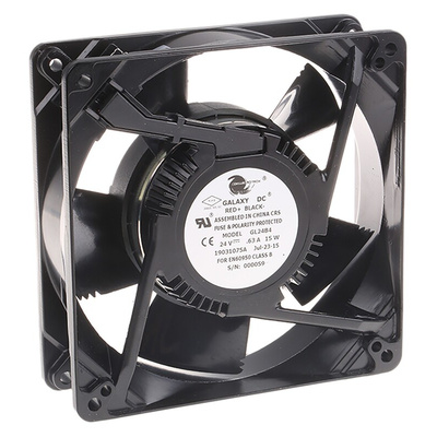 COMAIR ROTRON Galaxy Series Axial Fan, 24 V dc, DC Operation, 255m³/h, 15W, 630mA Max, 127 x 127 x 38mm