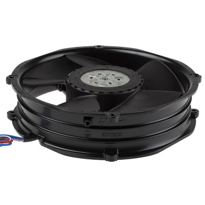 ebm-papst 2200 FTD Series Axial Fan, 24 V dc, DC Operation, 940m³/h, 48W, IP20, 200 x 50.8mm
