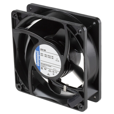 ebm-papst 4000 N Series Axial Fan, 230 V ac, AC Operation, 160m³/h, 19W, 119 x 119 x 38mm