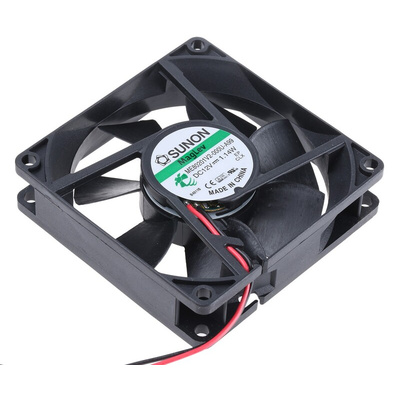 Sunon ME Series Axial Fan, 12 V dc, DC Operation, 56.1m³/h, 1.14W, 95mA Max, 80 x 80 x 20mm