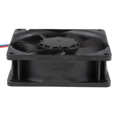 ebm-papst 8400 N Series Axial Fan, 12 V dc, DC Operation, 58m³/h, 1.4W, 80 x 80 x 25mm