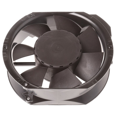 ebm-papst 6400 Series Axial Fan, 24 V dc, DC Operation, 410m³/h, 17W, IP68, 172 x 150 x 51mm