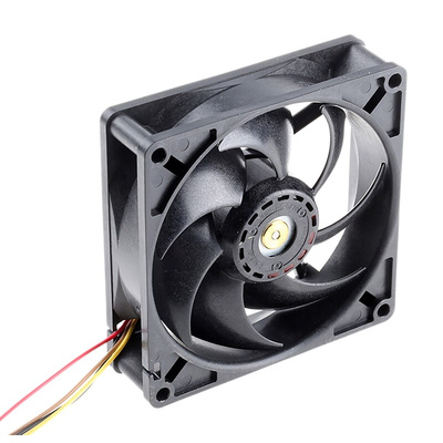 Sanyo Denki San Ace 9GA Series Axial Fan, 12 V dc, DC Operation, 132m³/h, 4.68W, 390mA Max, 92 x 92 x 25mm