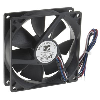 ARX CeraDyna Series Axial Fan, 12 V dc, DC Operation, 126m³/h, 6W, 92 x 92 x 25mm