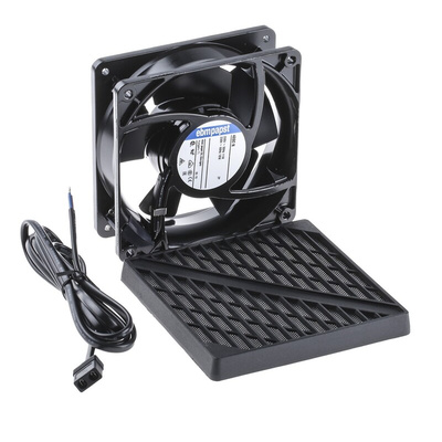 ebm-papst 4000 N Series Axial Fan Kit, 230 V ac, AC Operation, 80m³/h, 11W, 119 x 119 x 38mm