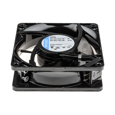 ebm-papst 4000 N Series Axial Fan Kit, 230 V ac, AC Operation, 160m³/h, 19W, 119 x 119 x 38mm