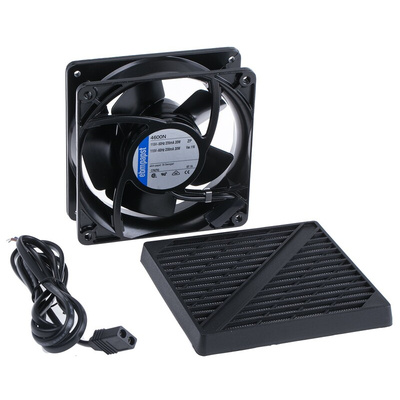 ebm-papst 4000 N Series Axial Fan Kit, 115 V ac, AC Operation, 180m³/h, 18W, 119 x 119 x 38mm