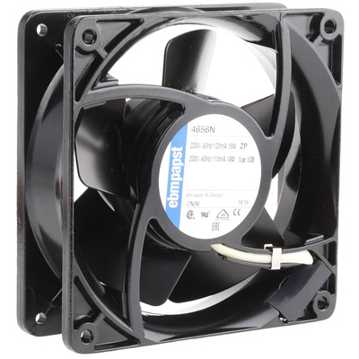 ebm-papst 4000 N Series Axial Fan Kit, 230 V ac, AC Operation, 160m³/h, 19W, 119 x 119 x 38mm
