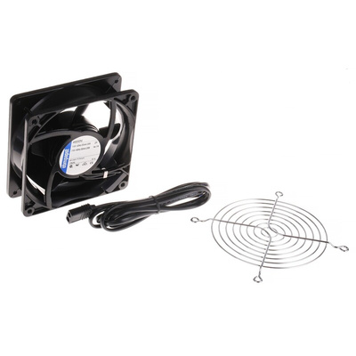 ebm-papst 4000 N Series Axial Fan Kit, 115 V ac, AC Operation, 180m³/h, 18W, 119 x 119 x 38mm