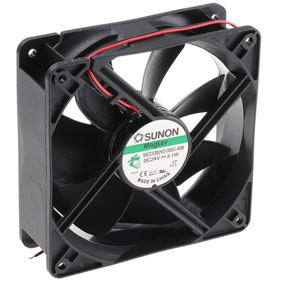 Sunon ME Series Axial Fan, 24 V dc, DC Operation, 158m³/h, 3.1W, 130mA Max, 120 x 120 x 38mm