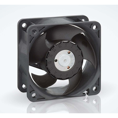ebm-papst 620 Series Axial Fan, 24 V dc, DC Operation, 67m³/h, 5.6W, IP20, 60 x 60 x 25mm