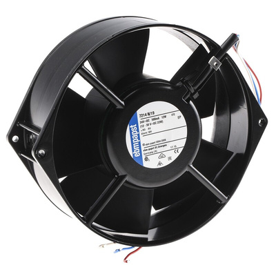 ebm-papst 7200 N Series Axial Fan, 24 V dc, DC Operation, 360m³/h, 12W, 150 x 55mm