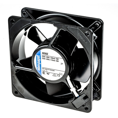 ebm-papst 4000 Z Series Axial Fan, 230 V ac, AC Operation, 160m³/h, 19W, 119 x 119 x 38mm