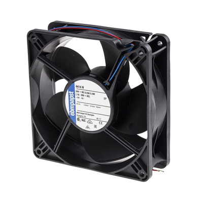 ebm-papst 4400 Series Axial Fan, 24 V dc, DC Operation, 205m³/h, 5.2W, 119 x 119 x 38mm