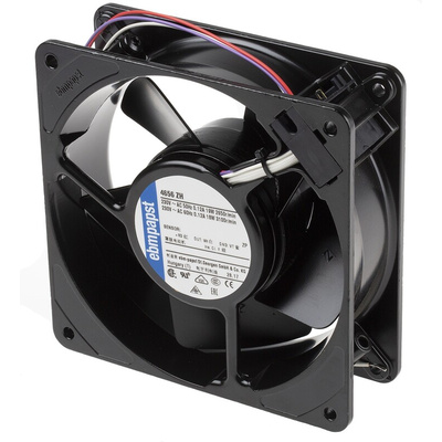 ebm-papst 4000 Z Series Axial Fan, 230 V ac, AC Operation, 160m³/h, 19W, 119 x 119 x 38mm