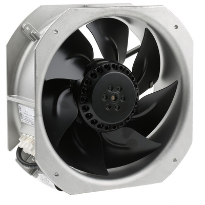 ebm-papst W2E200 Series Axial Fan, 230 V ac, AC Operation, 880m³/h, 80W, 350mA Max, 225 x 225 x 80mm