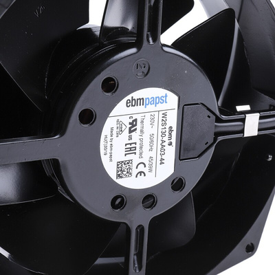ebm-papst W2S130 Series Axial Fan, 230 V ac, AC Operation, 380m³/h, 45W, 172 x 55mm