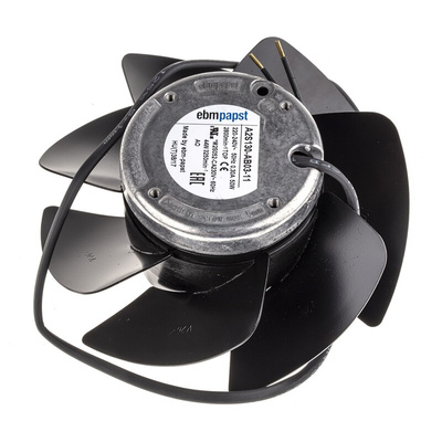 ebm-papst A2S130 Series Axial Fan, 230 V ac, AC Operation, 325m³/h, 50W, 300mA Max, IP44, 138.3 x 56.9mm