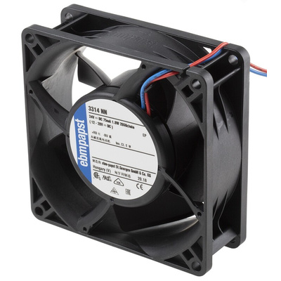 ebm-papst 3300 N - S-Panther Series Axial Fan, 24 V dc, DC Operation, 80m³/h, 1.8W, 92 x 92 x 32mm