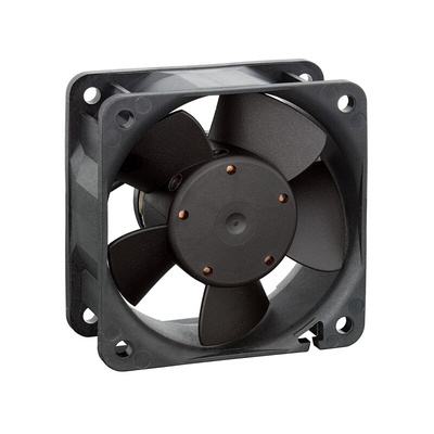 ebm-papst 600 N Series Axial Fan, 12 V dc, DC Operation, 43m³/h, 1.8W, IP68, 60 x 60 x 25mm