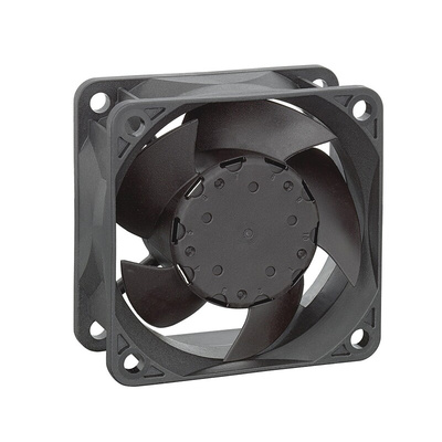 ebm-papst 630 Series Axial Fan, 12 V dc, DC Operation, 40m³/h, 1.8W, IP68, 60 x 60 x 25mm
