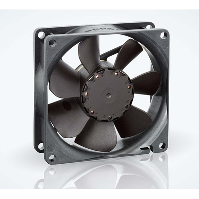 ebm-papst 8400 N Series Axial Fan, 24 V dc, DC Operation, 79m³/h, 2.4W, IP68, 80 x 80 x 25mm