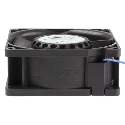 ebm-papst 3200 J - S-Force Series Axial Fan, 12 V dc, DC Operation, 146m³/h, 9W, 750mA Max, 92 x 92 x 38mm
