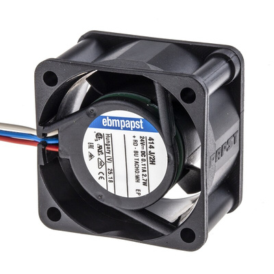 ebm-papst 400 Series Axial Fan, 24 V dc, DC Operation, 22m³/h, 3W, 40 x 40 x 25mm
