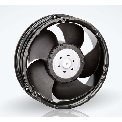 ebm-papst 6300 TD - S-Force Series Axial Fan, 24 V dc, DC Operation, 600m³/h, 41W, IP20, 172 x 51mm