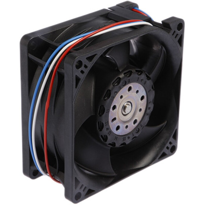 ebm-papst 8200 J Series Axial Fan, 24 V dc, DC Operation, 190m³/h, 26W, 80 x 80 x 38mm
