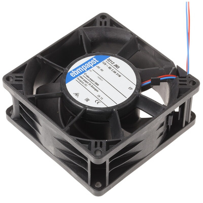 ebm-papst 3200 J - S-Force Series Axial Fan, 12 V dc, DC Operation, 237m³/h, 31W, 92 x 92 x 38mm