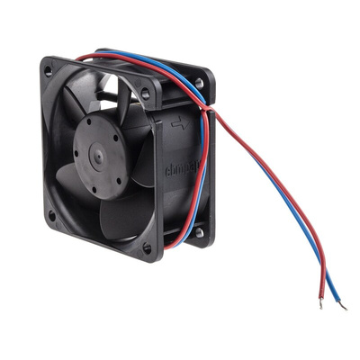 ebm-papst 600 N Series Axial Fan, 12 V dc, DC Operation, 21m³/h, 400mW, 33mA Max, 60 x 60 x 25mm