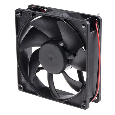 Sunon EE Series Axial Fan, 12 V dc, DC Operation, 87.5m³/h, 2W, 165mA Max, 92 x 92 x 25mm