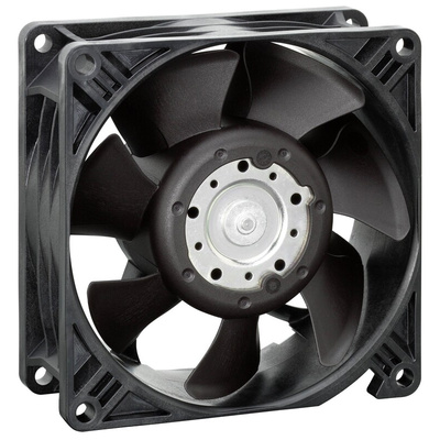 ebm-papst 3250 J - S-Panther Series Axial Fan, 24 V dc, DC Operation, 140m³/h, 7W, 322mA Max, IP68, 92 x 92 x 38mm