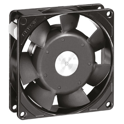 ebm-papst 3900 Series Axial Fan, 115 V ac, AC Operation, 39m³/h, 5W, 43mA Max, 92 x 92 x 25mm