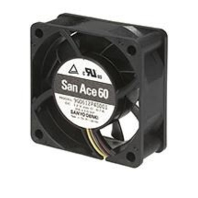 Sanyo Denki San Ace 9G Series Axial Fan, 24 V dc, DC Operation, 72.5m³/h, 6W, 250mA Max, 60 x 60 x 25mm