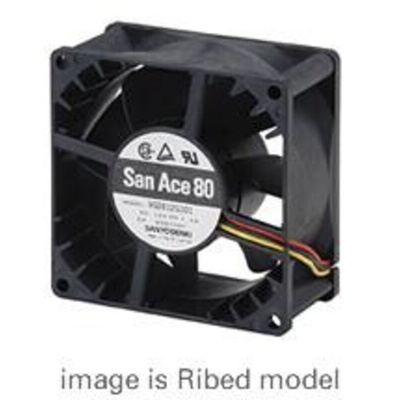 Sanyo Denki 9G Series Axial Fan, 24 V dc, DC Operation, 135.9m³/h, 10.1W, 420mA Max, 80 x 80 x 38mm