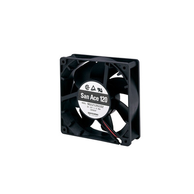 Sanyo Denki 9G Series Axial Fan, 24 V dc, DC Operation, 200.4m³/h, 8.16W, 340mA Max, 120 x 120 x 38mm