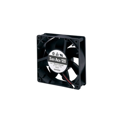 Sanyo Denki 9G Series Axial Fan, 24 V dc, DC Operation, 232.8m³/h, 12W, 500mA Max, 120 x 120 x 38mm