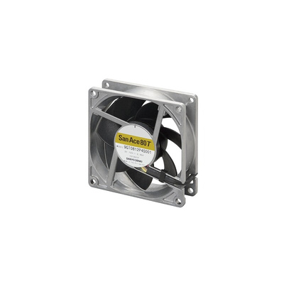 Sanyo Denki 9GT Series Axial Fan, 24 V dc, DC Operation, 1.86m³/min, 5.28W, 220mA Max, 80 x 80 x 25mm