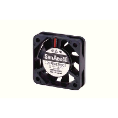 Sanyo Denki 109P Series Axial Fan, 5 V dc, DC Operation, 5.3cfm, 800mW, 160mA Max, 40 x 40 x 10mm