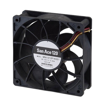 Sanyo Denki Axial Fan, 24 V dc, DC Operation, 11.5W, 480mA Max, 120 x 120 x 38mm