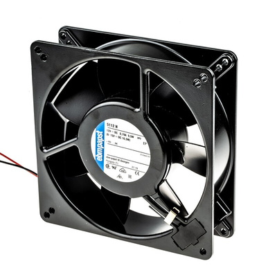 ebm-papst 5100 N Series Axial Fan, 12 V dc, DC Operation, 260m³/h, 9.5W, 790mA Max, 135 x 135 x 38mm
