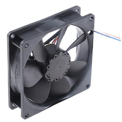 ebm-papst 3400 N Series Axial Fan, 12 V dc, DC Operation, 84m³/h, 2.2W, 183mA Max, 92 x 92 x 25mm