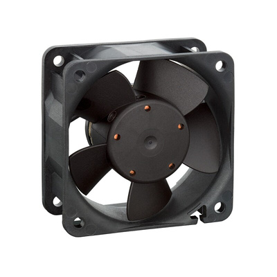 ebm-papst 600 N Series Axial Fan, 24 V dc, DC Operation, 25m³/h, 1.2W, 50mA Max, 60 x 60 x 25mm