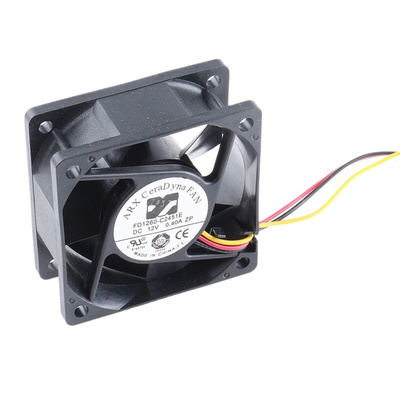ARX CeraDyna Series Axial Fan, 12 V dc, DC Operation, 55.6m³/h, 3.6W, 300mA Max, 60 x 60 x 25mm