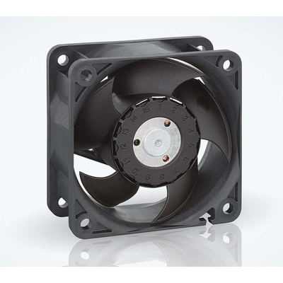 ebm-papst 620 Series Axial Fan, 12 V dc, DC Operation, 40m³/h, 2.1W, 1.05A Max, IP20, 60 x 60 x 25mm