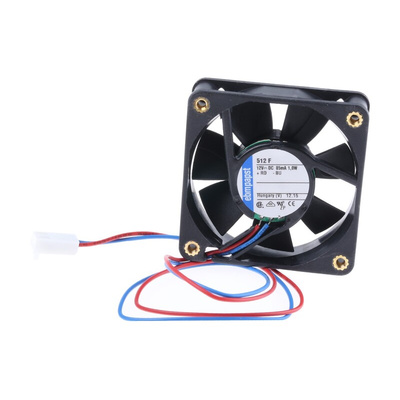 ebm-papst 500 F Series Axial Fan, 12 V dc, DC Operation, 20m³/h, 1W, 50 x 50 x 15mm