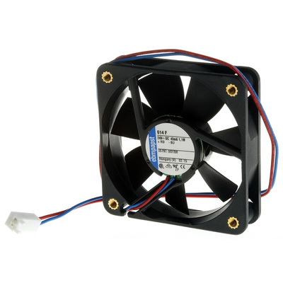ebm-papst 600 F Series Axial Fan, 24 V dc, DC Operation, 29m³/h, 1.1W, 60 x 60 x 15mm